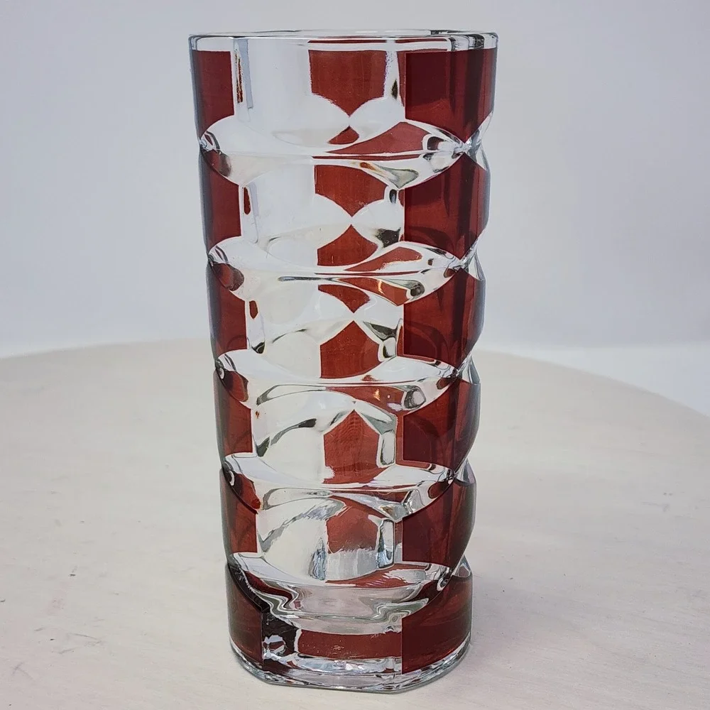 Vtg Luminarc Glass Vase 6.5